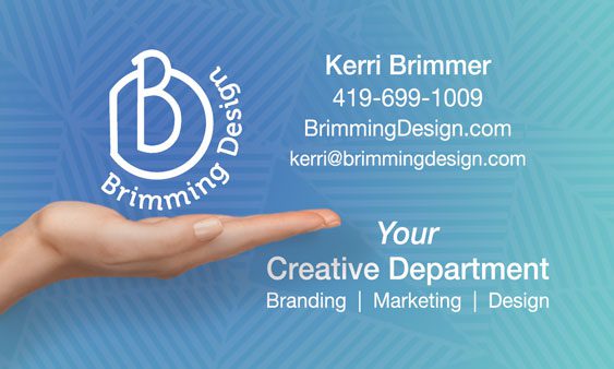 brimming design business card
