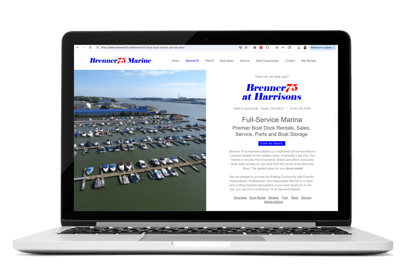 brenner75 marine website design